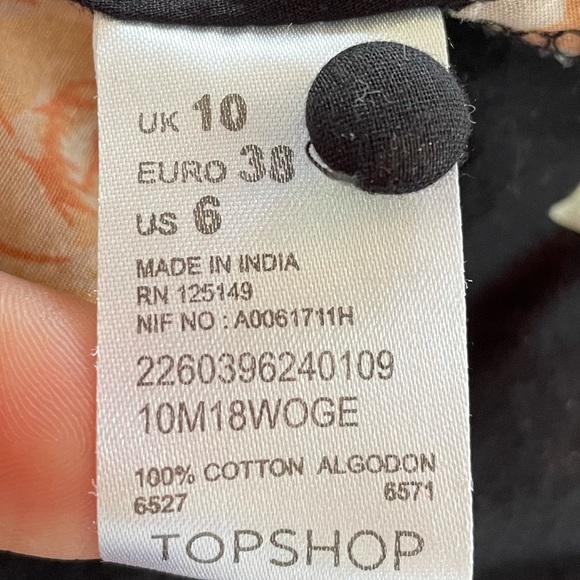 TOPSHOP Black Lace Floral Mini Dress Sz 6 - Picture 10 of 11